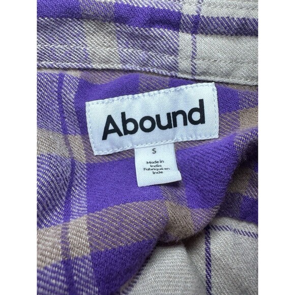 Abound Men's Purple‎ Plaid Long Sleeve Button Up Shirt SIZE SMALL NWT - Picture 4 of 8